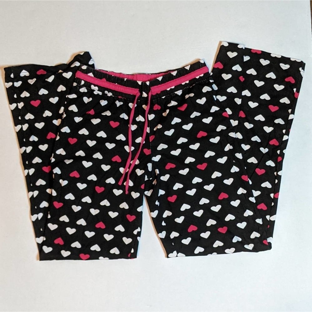 J. America Vanity Pajama Pants Hearts Black